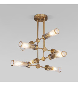 Потолочный светильник со стеклянными плафонами Smart 60166/8 латунь Smart Eurosvet