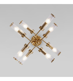 Потолочный светильник со стеклянными плафонами Smart 60166/8 латунь Smart Eurosvet