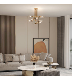 Потолочный светильник со стеклянными плафонами Smart 60166/8 латунь Smart Eurosvet