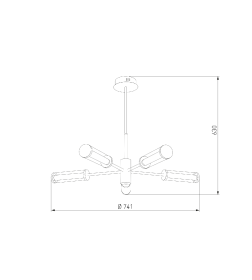 Потолочный светодиодный светильник 50386/5 LED латунь Eurosvet