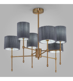 Потолочная люстра с тканевыми абажурами Smart 60162/6 латунь Smart Eurosvet