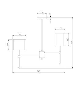 Потолочная люстра с тканевыми абажурами Smart 60162/6 латунь Smart Eurosvet