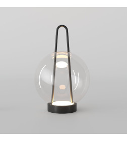 Настольный светодиодный светильник со стеклянным плафоном 80507/1 черный Eurosvet