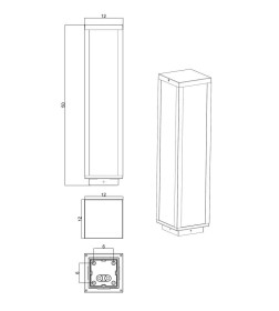 Светильник ландшафтный Arte Lamp BELFAST A4569FN-1BK
