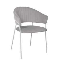 Стул AV 433, светло-серый бархат H-09/белый