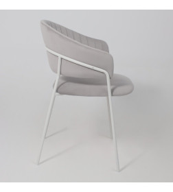Стул AV 433, светло-серый бархат H-09/белый