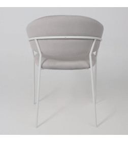 Стул AV 433, светло-серый бархат H-09/белый