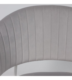 Стул AV 433, светло-серый бархат H-09/белый