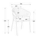 Стул AV 433, светло-коричневый бархат H-61/белый (124055) 