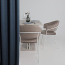 Стул AV 433, светло-коричневый бархат H-61/белый (124055) 