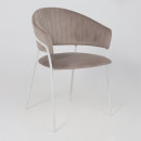 Стул AV 433, светло-коричневый бархат H-61/белый (124055) 