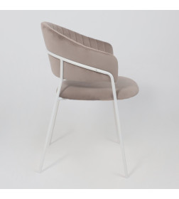 Стул AV 433, светло-коричневый бархат H-61/белый