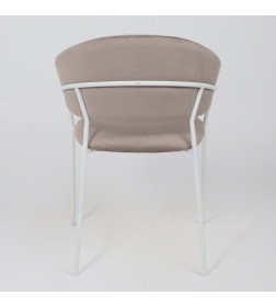 Стул AV 433, светло-коричневый бархат H-61/белый