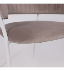 Стул AV 433, светло-коричневый бархат H-61/белый