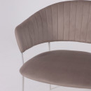 Стул AV 433, светло-коричневый бархат H-61/белый (124055) 