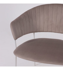 Стул AV 433, светло-коричневый бархат H-61/белый