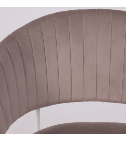 Стул AV 433, светло-коричневый бархат H-61/белый