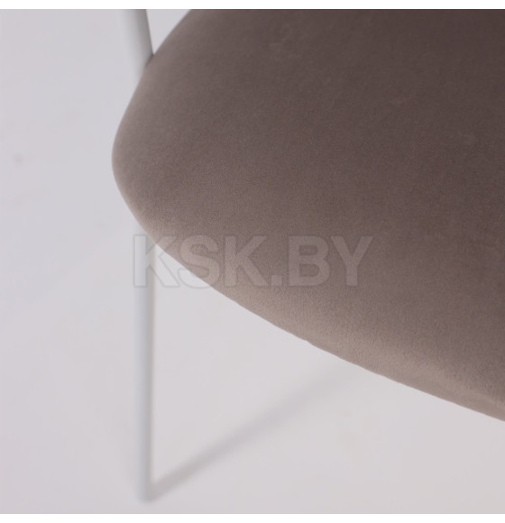 Стул AV 433, светло-коричневый бархат H-61/белый (124055) 