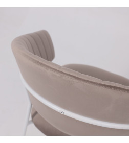 Стул AV 433, светло-коричневый бархат H-61/белый