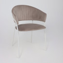 Стул AV 433, светло-коричневый бархат H-61/белый (124055) 