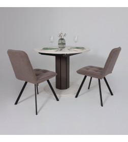 Стол раздвижной на опоре ONTARIO 1000(1300)*760*1000 (сосна каньон/коричневый)