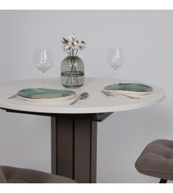 Стол раздвижной на опоре ONTARIO 1000(1300)*760*1000 (сосна каньон/коричневый)