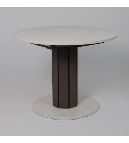 Стол раздвижной на опоре ONTARIO 1000(1300)*760*1000 (сосна каньон/коричневый)