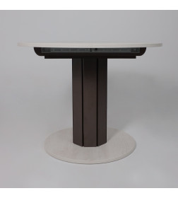 Стол раздвижной на опоре ONTARIO 1000(1300)*760*1000 (сосна каньон/коричневый)