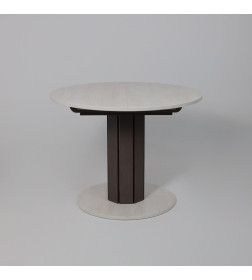 Стол раздвижной на опоре ONTARIO 1000(1300)*760*1000 (сосна каньон/коричневый)