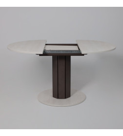 Стол раздвижной на опоре ONTARIO 1000(1300)*760*1000 (сосна каньон/коричневый)