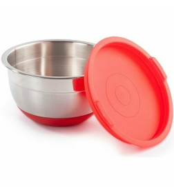 Миска из нержавеющей стали с пластиковой крышкой Attribute ASS018R Mix