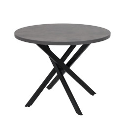 Стол РИГА, D950, Ароза Реликтовая/Черный