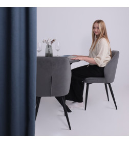 Стол РИГА, D950, Ароза Реликтовая/Черный