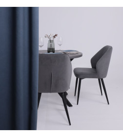 Стол РИГА, D950, Ароза Реликтовая/Черный