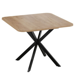 Стол раздвижной ЛИССАБОН Тип 1, 1000(1315)х1001х750, черные опоры/дуб крафт золотой