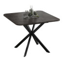 Стол раздвижной ЛИССАБОН Тип 1, 1000(1315)х1001х750, черные опоры/ателье темный (123892) 