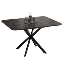 Стол раздвижной ЛИССАБОН Тип 1, 1000(1315)х1001х750, черные опоры/ателье темный