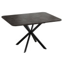 Стол раздвижной ЛИССАБОН Тип 1, 1000(1315)х1001х750, черные опоры/ателье темный (123892) 