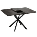 Стол раздвижной ЛИССАБОН Тип 1, 1000(1315)х1001х750, черные опоры/ателье темный (123892) 