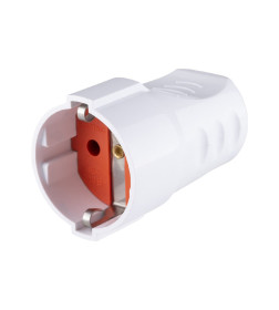 Розетка кабельная рифленая 2П+З 16А 250B белая TDM SQ1806-0211