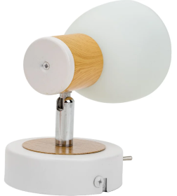 Светильник спот 1х40Вт, Е14, 230 В, 50 Гц, IP20, "Бутон", круглый, ЭКО, сосна, TDM SQ0356-0001