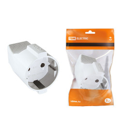 Розетка кабельная 2П б/з с з/ш 10А 250B белая TDM SQ1806-0029