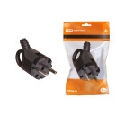 Вилка угловая с ушком с/з черная 16А 250В TDM SQ1806-0006 (SQ1806-0006) 