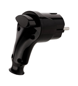 Вилка угловая c/з черная с кнопкой извлечения из сети 16А 250В TDM SQ1806-0399