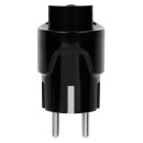 Вилка угловая c/з черная с кнопкой извлечения из сети 16А 250В TDM SQ1806-0399 (SQ1806-0399) 