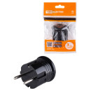 Вилка с/з круглая черная 10А 250В TDM SQ1806-0200 (SQ1806-0200) 