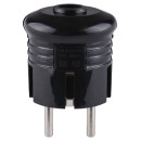 Вилка с/з круглая черная 10А 250В TDM SQ1806-0200 (SQ1806-0200) 