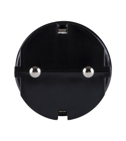 Вилка с/з круглая черная 10А 250В TDM SQ1806-0200