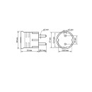 Вилка с/з круглая черная 10А 250В TDM SQ1806-0200 (SQ1806-0200) 