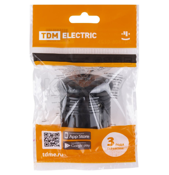 Вилка с/з круглая черная 10А 250В TDM SQ1806-0200 (SQ1806-0200) 